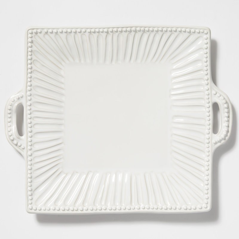 Incanto Stoneware Platter, White