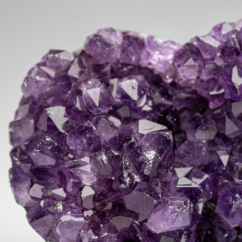Genuine Amethyst Crystal Cluster Heart From Uruguay