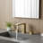 3 Hole Bathroom Sink Faucet with Double Lever Handle-120276098