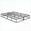 Base de matelas en métal très grand californien avec housse en tissu blanc texturé, capacité de 700 lb pour la chambre à coucher-1309617355