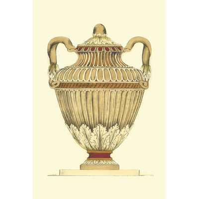 Neutral Urn Sketch I (JR) by Jennifer Goldberger - Wrapped Canvas Art Print