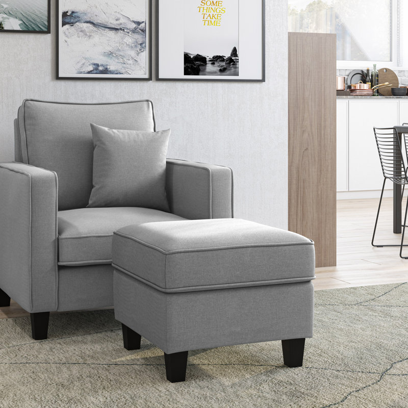 Fauteuil Dearing, Gris clair