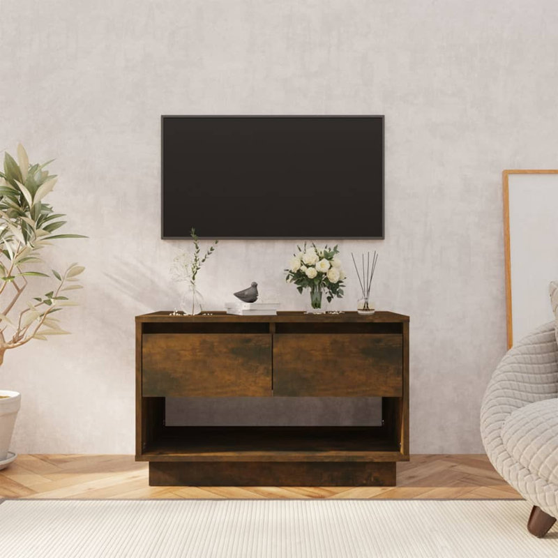 Gavriella Unfinished TV Stand, Smoked Oak