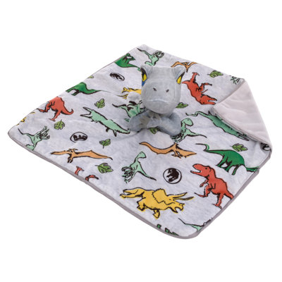 NoJo Welcome to the Universe Baby Jurassic World Plush Dinosaur Raptor Security Baby Blanket