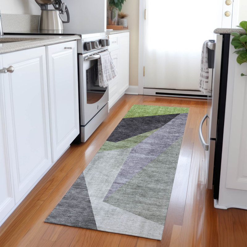 Tapis intérieur / extérieur Killingly avec envers antidérapant, Tapis de couloir 2 pi 3 po x 7 pi 6 po