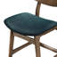 Chaise de comptoir en bois avec coussin bleu sarcelle Gannaway-2017524403