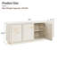 Meuble télé Mid-Century avec 4 armoires de rangement pour le salon-1127782198