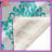 Turquoise Damask Pattern Blankets-130110688