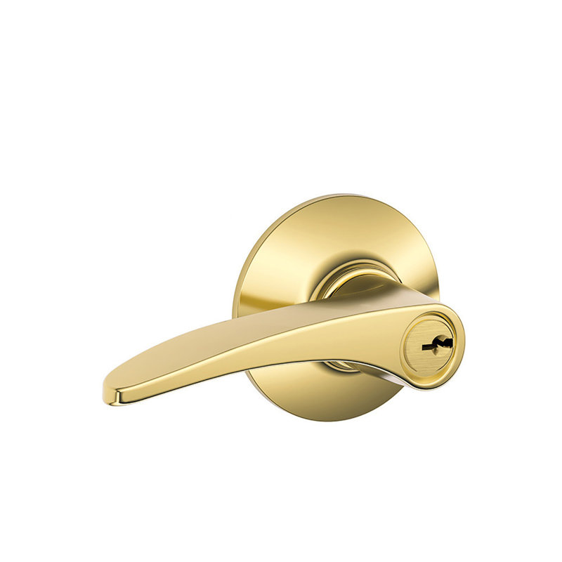 Manhattan Lever Keyed Entry Lock, Satin Nickel, Keyed Alike, Yes