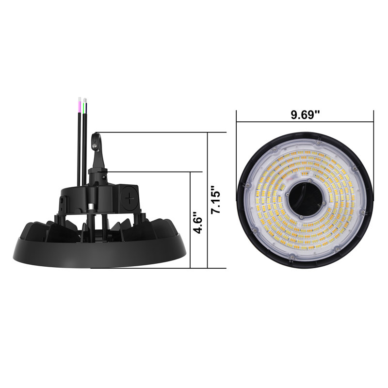 1 Pack UFO LED High Bay Light, Dimmable Commercial/Industrial Light, 100W-120W-150W Selectable, 3000K/4000K/5000K Adjustable, IP65 Waterproof Lighting Fixture for Warehouses, Garages, Barns, UL Listed