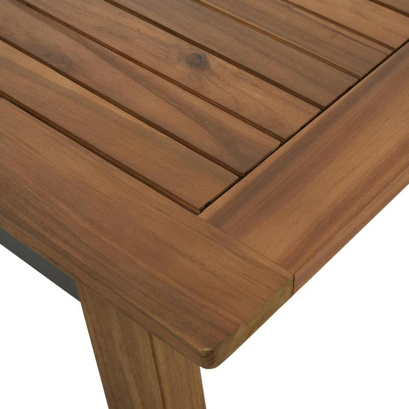 Boca Grande Rectangular Acacia Extendable Outdoor Dining Table With Umbrella Hole , 71'' in. W 39.5'' in. D