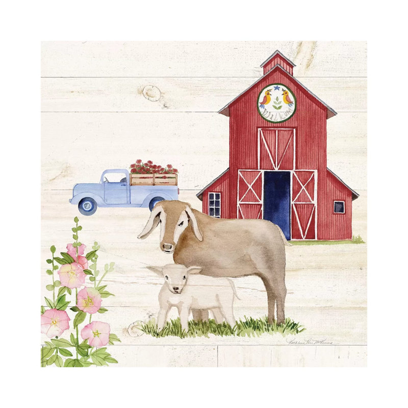 Life On The Farm IV by Kathleen Parr McKenna - Wrapped Canvas Painting, 66.04cm H x 66.04cm W x 1.91cm D