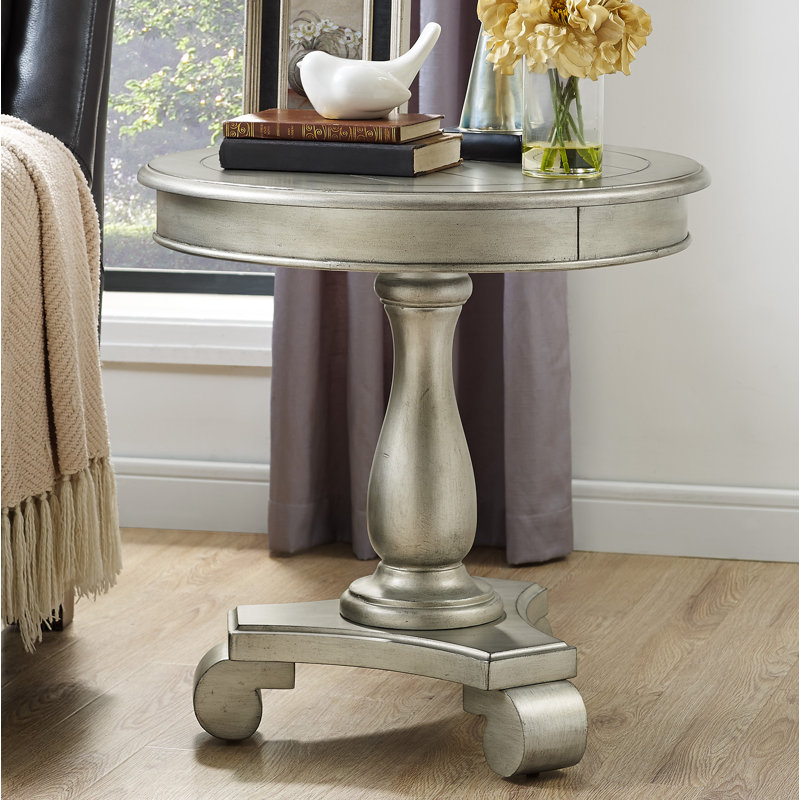 Annable End Table, Silver Champagne