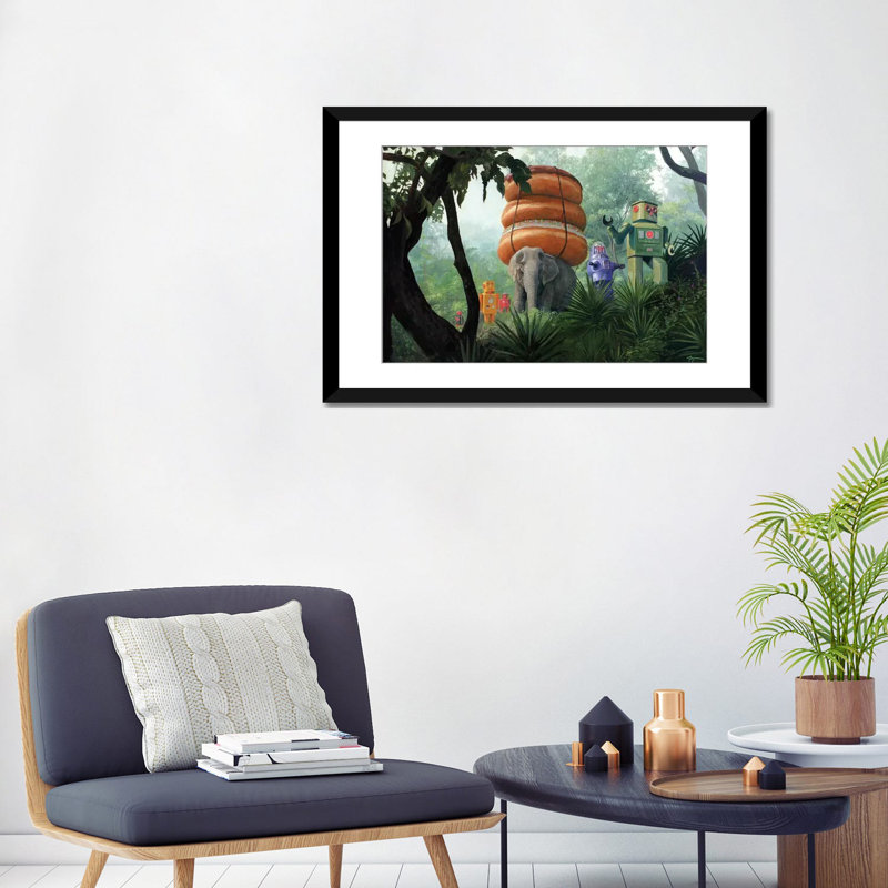 « on tiger mountain », art sur toile, Toile tendue, H 24 po x l 32 po x P 1 po, Blanc