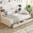 Upholstered Platform Bed With Drawers