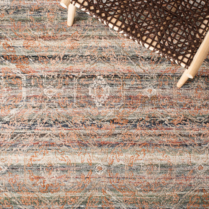 Marquee Hand Tufted Performance Geometric Rug, Square 6'