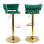 Swivel Upholstered Adjustable Height Bar Stool-393907101-428650039
