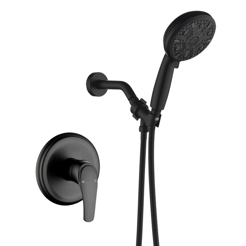 Volume Control Shower Faucet with Rough in-Valve, Matte Black