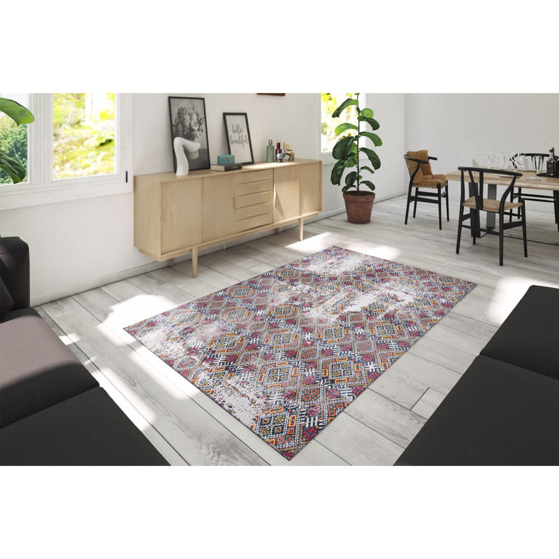 Luxurious Machine Washable Carpet, 100% Polyester, 7.5 x 10.8 Feet | Pile Height: 0.2 Inches, 1850 g/m² | Recycled Poly Cotton Underside, Easy Care, Perfect for Living Room & Bedroom, Soft & Durable Design