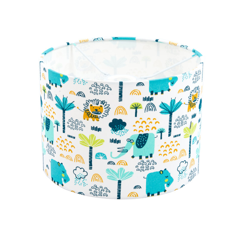 25cm H Cotton Drum Pendant Shade ( Screw On ), 20cm H x 30cm W x 30cm D