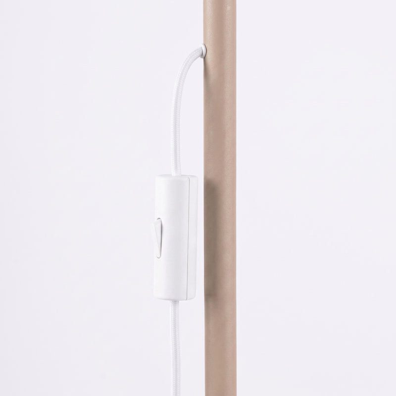 Karbon Powder Coated Column Floor Lamp, 30x30x155 cm, Taupe