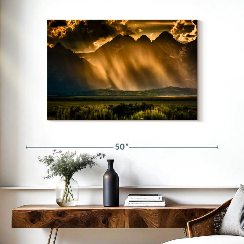 Alvord Stormy Grand Tetons, 26" H x 39" W
