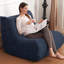 Fauteuil à billes - Bleu - Grand / Mousse à mémoire de forme / Fauteuil de style canapé / Siège pour adulte