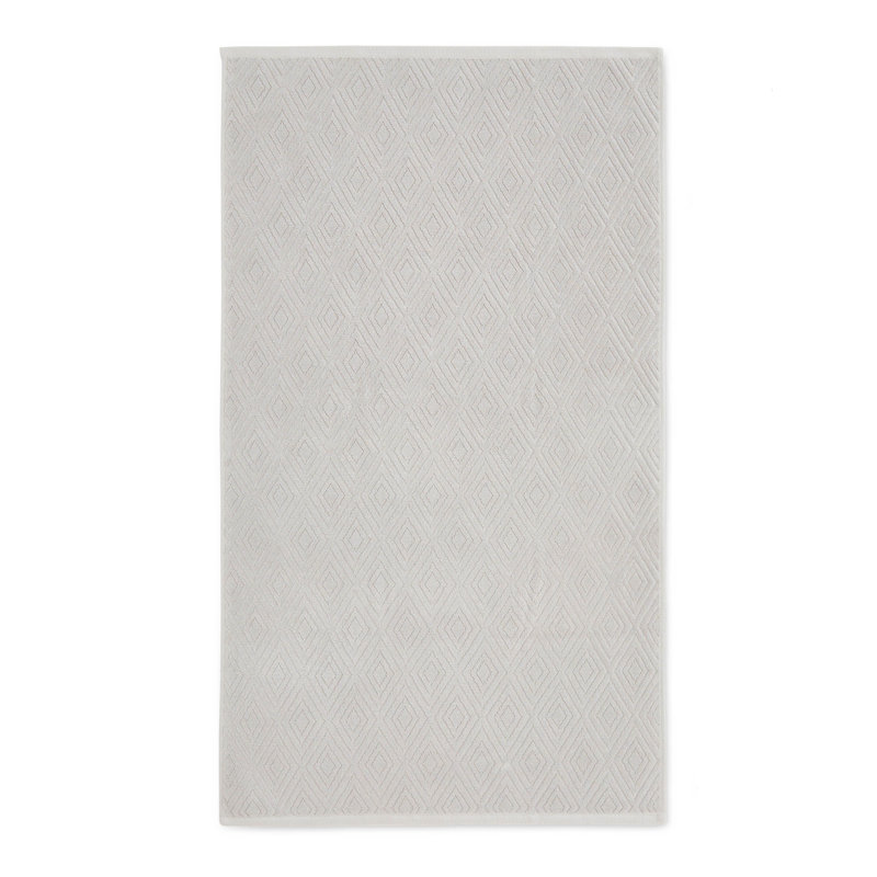 Diamond Geo Sculpted Cotton Towels, Grey