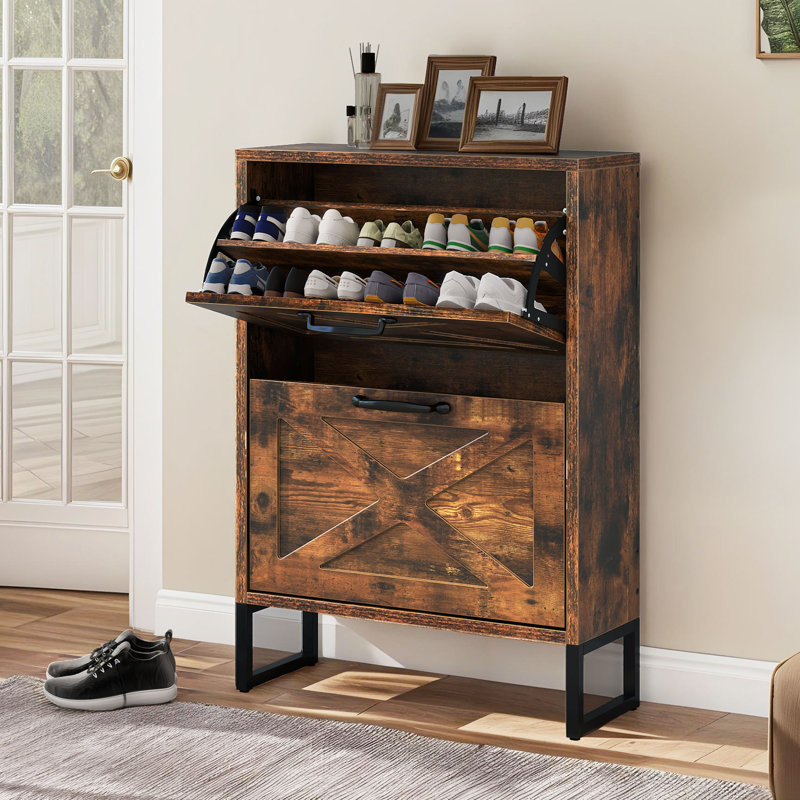 12 Pair Shoe Storage Cabinet for Entryway