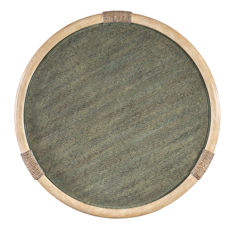 Retreat Raffia End Table, Dune/Green