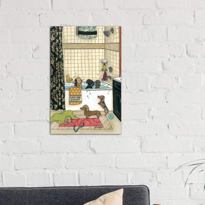 Wash Your Wieners by Jamie Morath - Wrapped Canvas Print