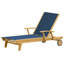 Riviera Teak Outdoor Sling Chaise Lounge-1883318278