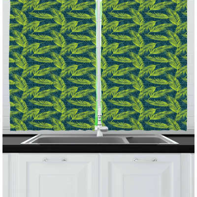 Floral Tailored Kitchen Curtain