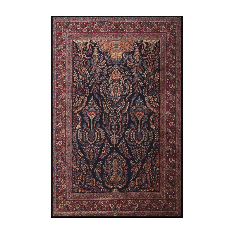 Tapis de style oriental rouge, Rectangle 8 pi x 12 pi