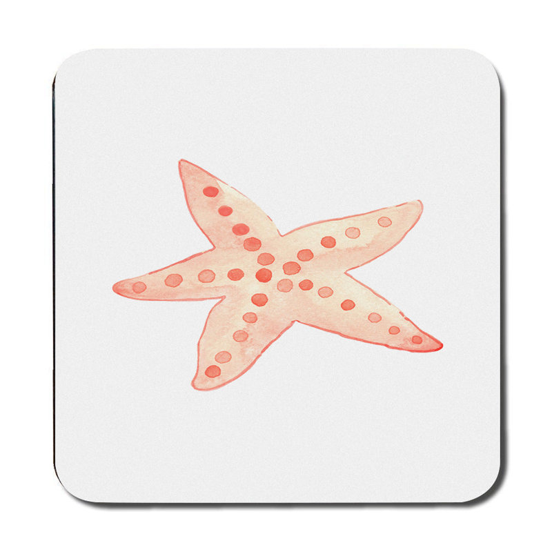 Starfish Wood Bottom Placemats And Coasters Set