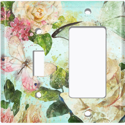 Patterned 2 - Gang Combination Plate Standard Combination Wall Plate