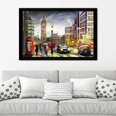«London Streets», reproduction encadrée
