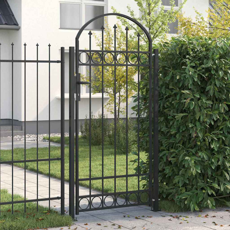 Barrière de clôture en acier gris 89 x 200 cm Vidaxl