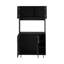 Armoire de cuisine à double porte, quatre pieds et trois tablettes-1878377398