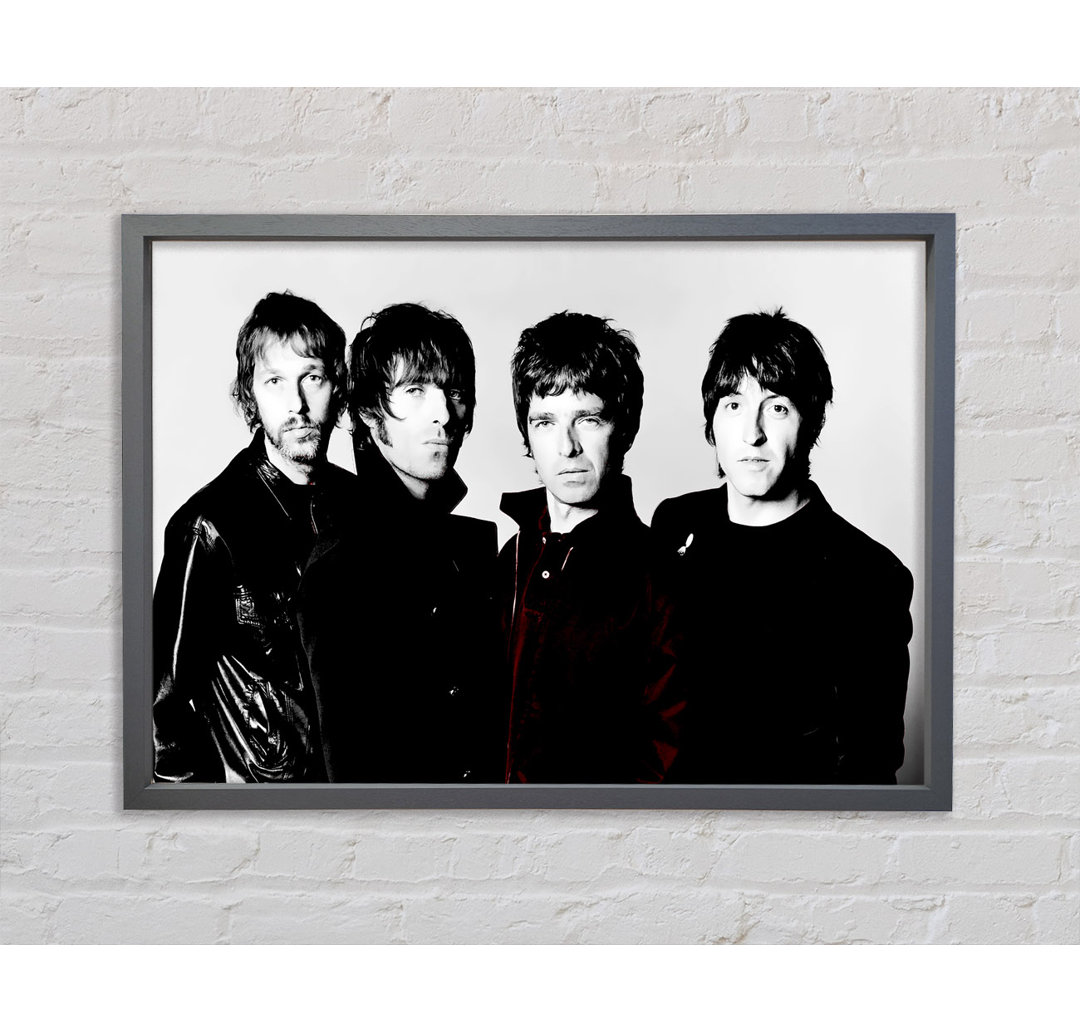 Oasis Noel Red B N W - Einzelner Bilderrahmen Kunstdrucke auf Leinwand