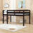 Twin Wood Loft Bed With Ladder & Guardrails, Low-Height Design-598824987