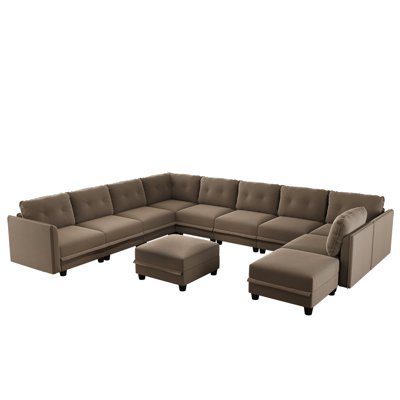 Tomario Faux Leather L-Shaped Sectional