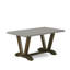 Table de salle à manger en bois massif avec chaise et dossier en treillis-123136244-123136246
