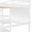 Lit mezzanine double avec tablettes, bureau et tableau d'écriture