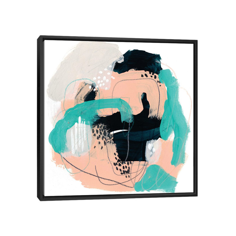 « torrent i », impression sur toile tendue, H 18 po x l 18 po x P 1,5 po, Toile avec cadre noir, Pas de tapis