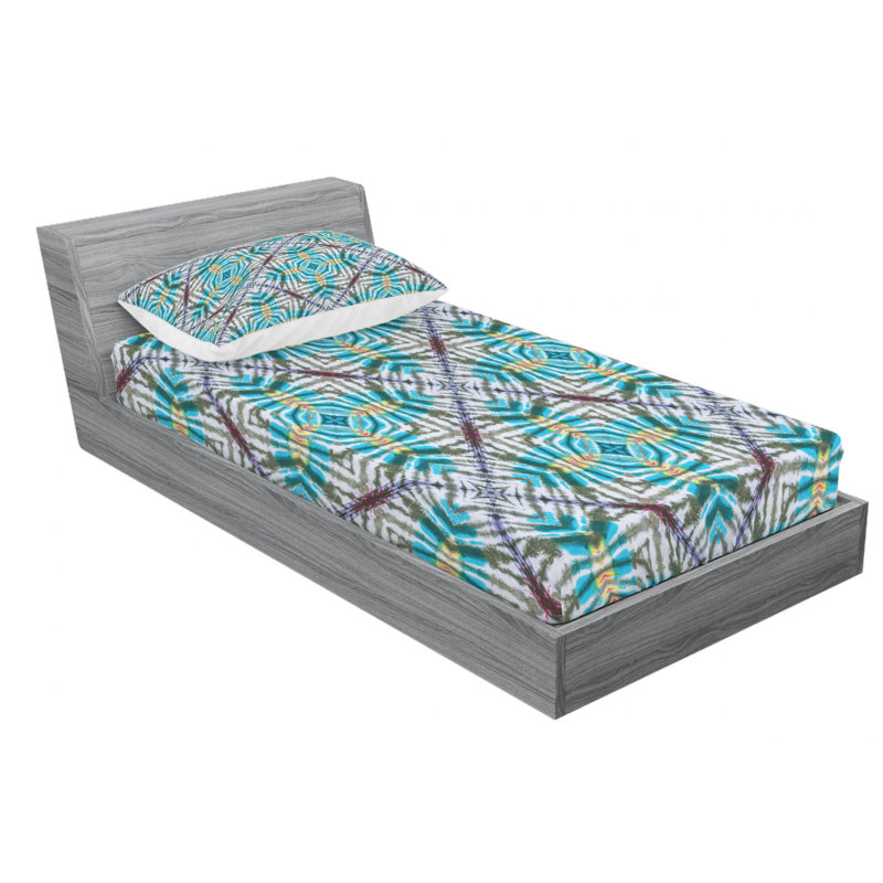 Microfiber Floral Sheet Set, Twin Sheet Set with Fitted Sheet