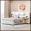 Grand lit plateforme tapissier