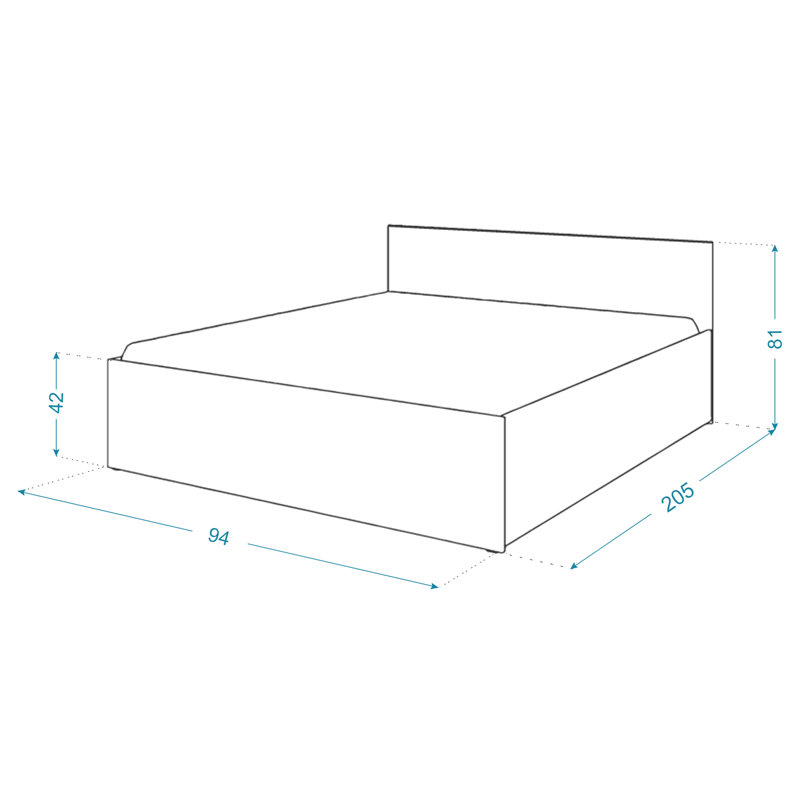 Grandview Ottoman Storage Bed, White, European Single (90 x 200cm)