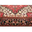 Tapis zone en laine noué la heriz ivoire/rouge 5 pi x 6 po one-of-kind-the main