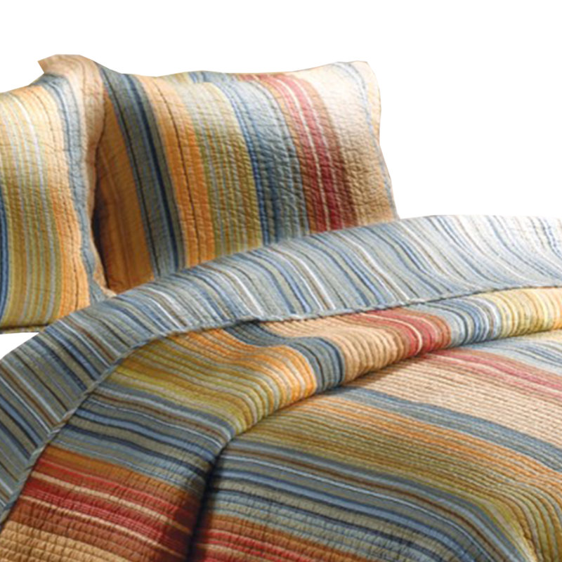 Huascaran King Size Multicolor Microfiber Quilt Set